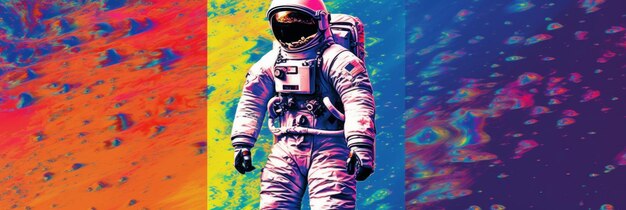 Astronaut in space suit astronaut in outer space generative ai