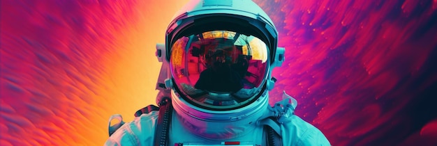 Foto astronauta in tuta spaziale astronauta nello spazio ia generativa