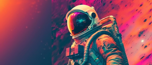 Astronaut in space suit astronaut in outer space generative ai