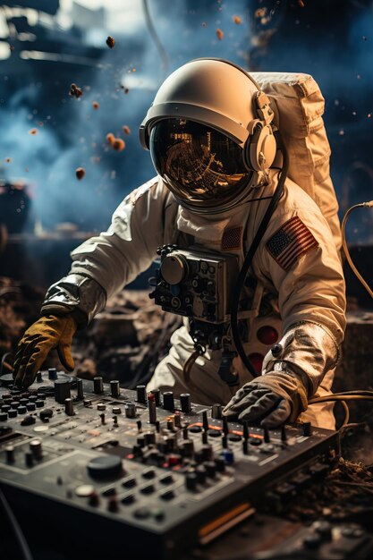 a astronaut in a space suit