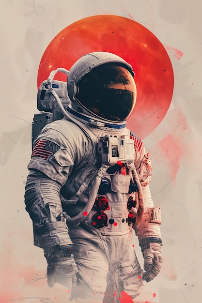 an astronaut in a space suit