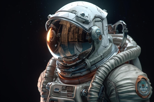 An astronaut in a space suit