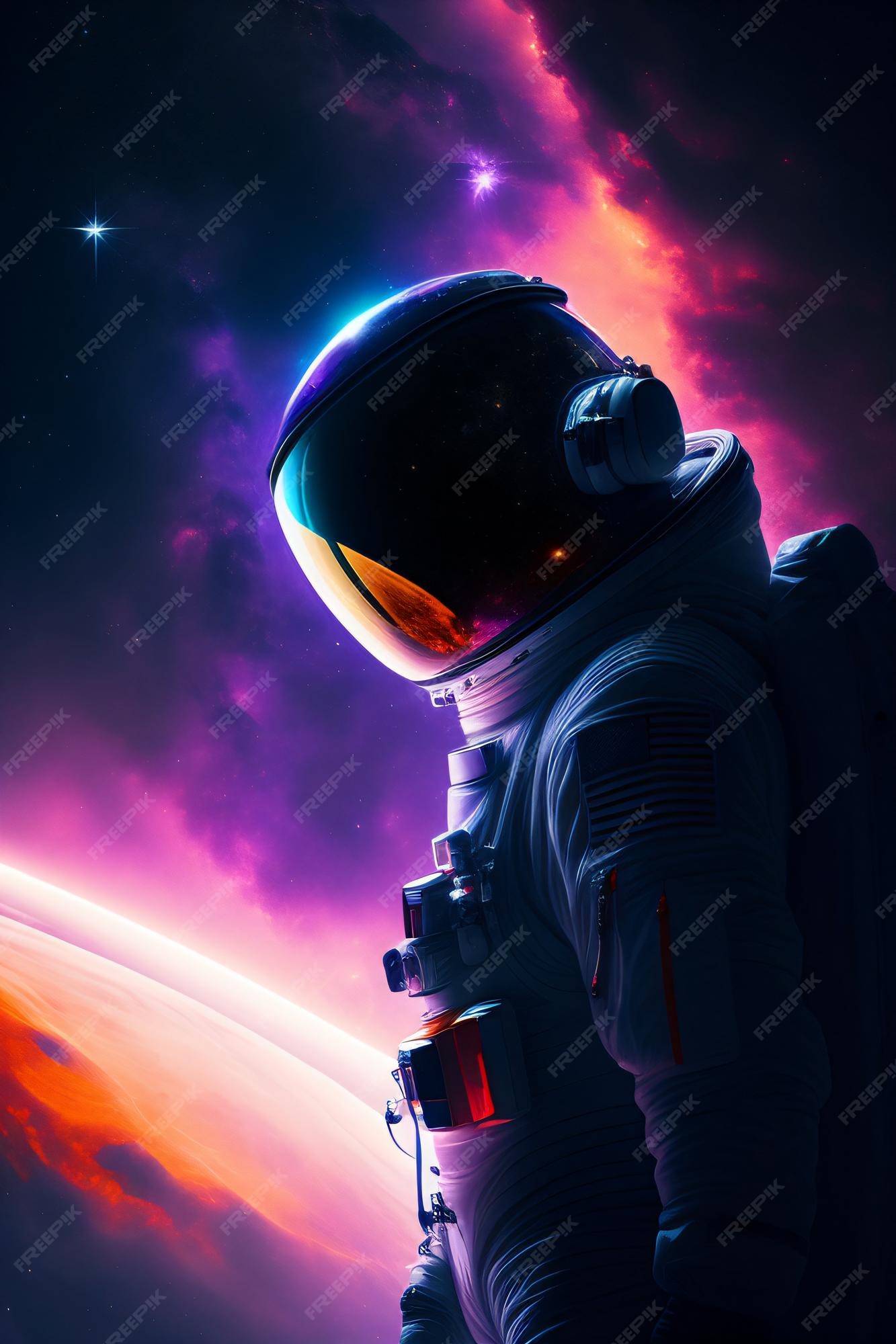 Premium AI Image An Astronaut In Space With A Planet In The Background premium-ai-image-an-astronaut-in-space-with-a-planet-in-the-background