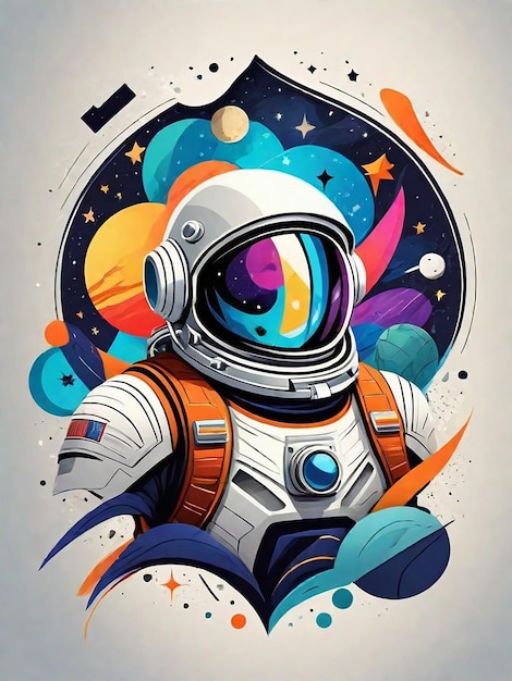 astronaut in space with stars around