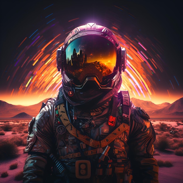 Astronaut in the space