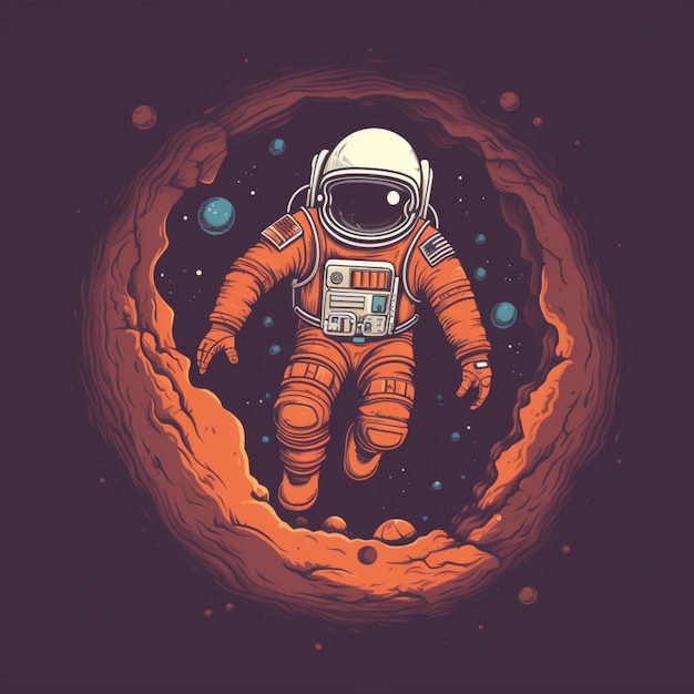 astronaut in the space