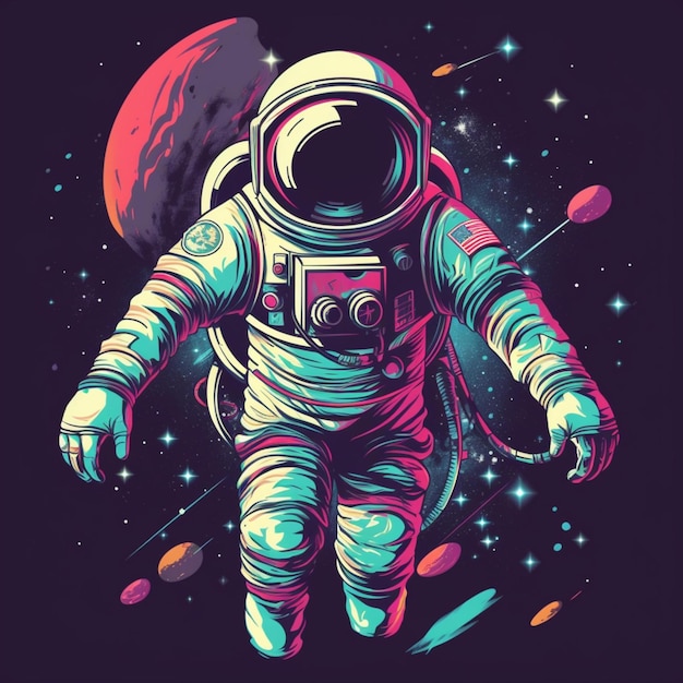 astronaut in the space