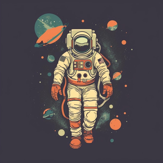 astronaut in the space