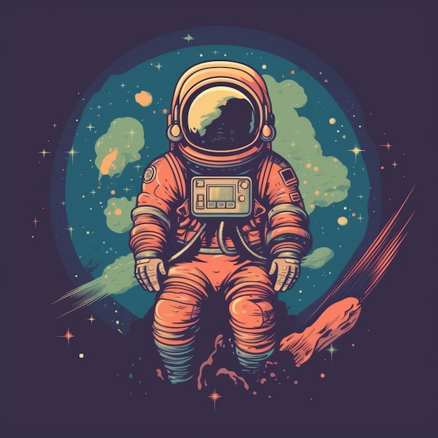 astronaut in the space