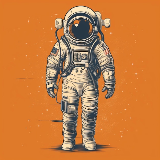 astronaut in the space