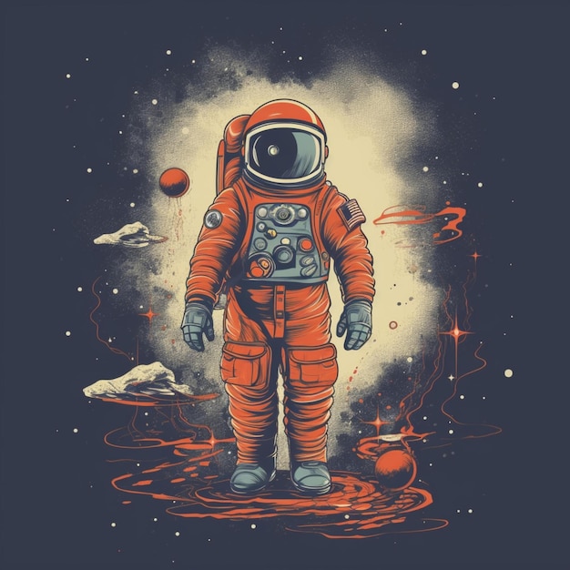 astronaut in the space