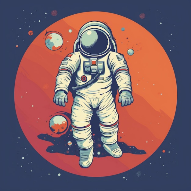 astronaut in the space