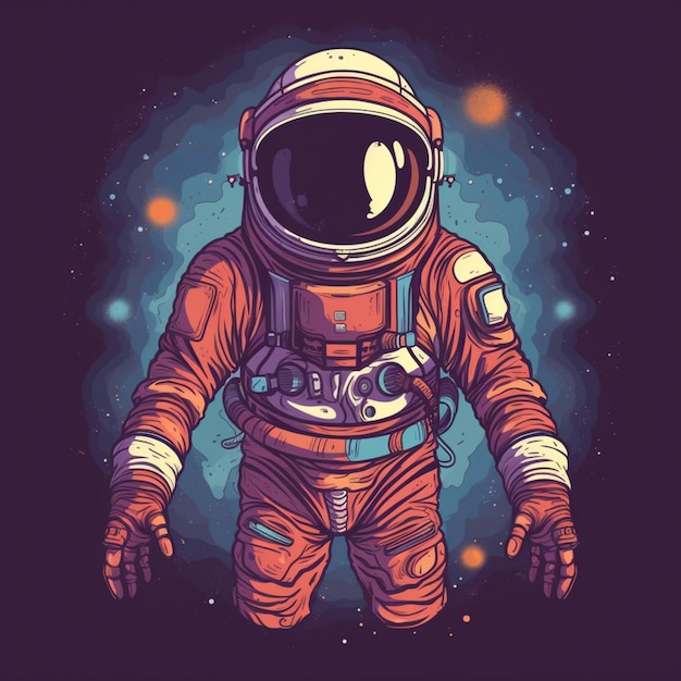 astronaut in the space