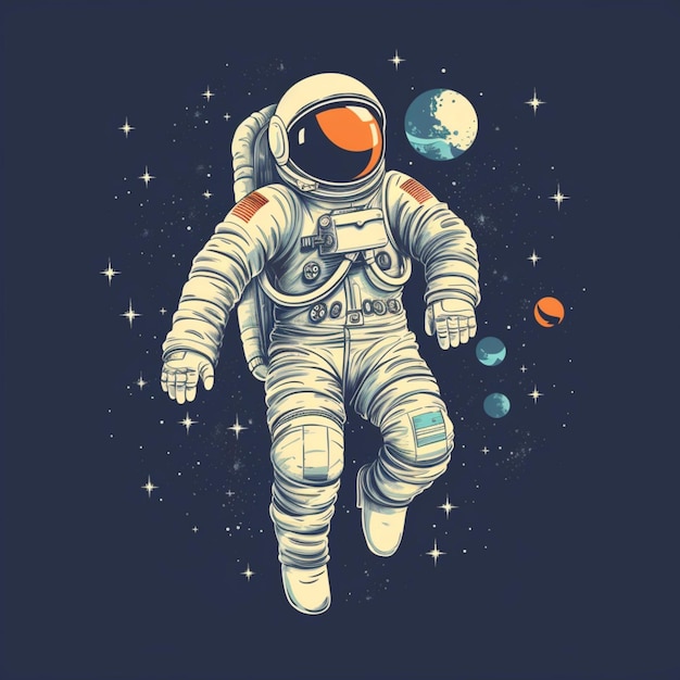 astronaut in the space