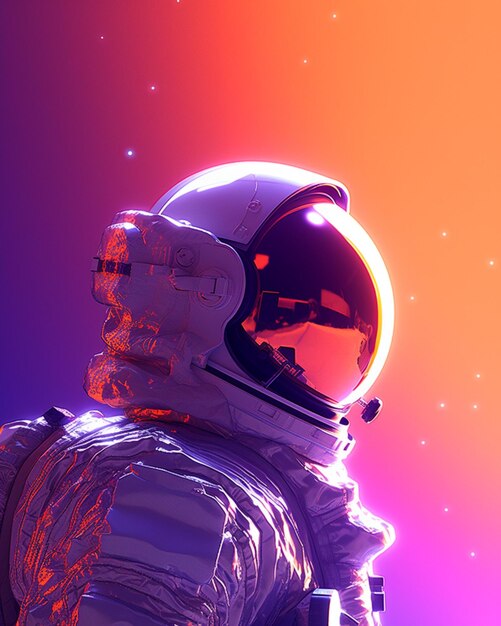 Astronaut in the space