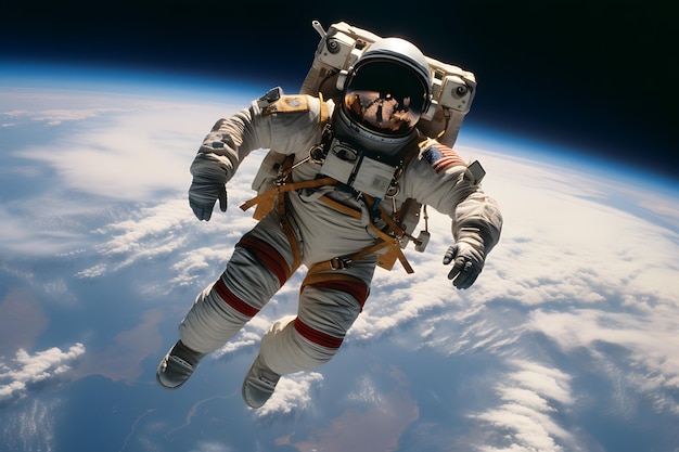 Astronaut in the space