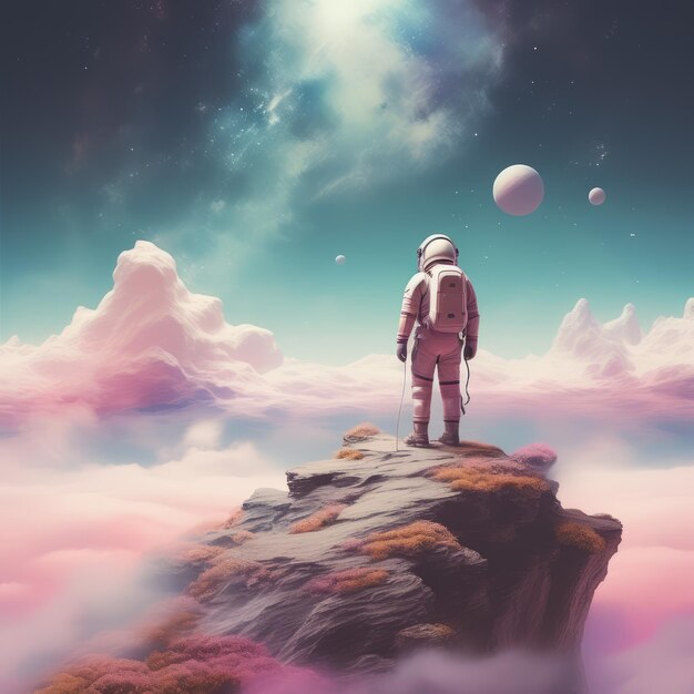 astronaut in the space