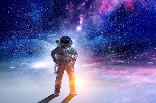 A spaceman lost, floating in the milky way