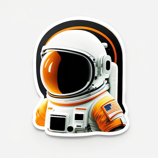 Foto adesivo astronauta con vestiti e casco