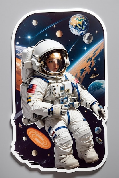 Astronaut sticker