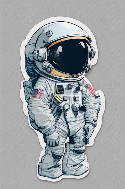Наклейка космонавта