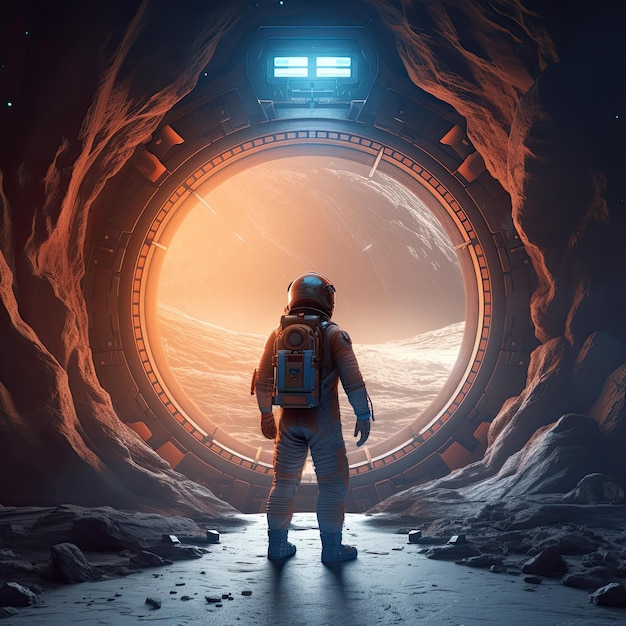 Astronaut vector karakter gratis te downloaden