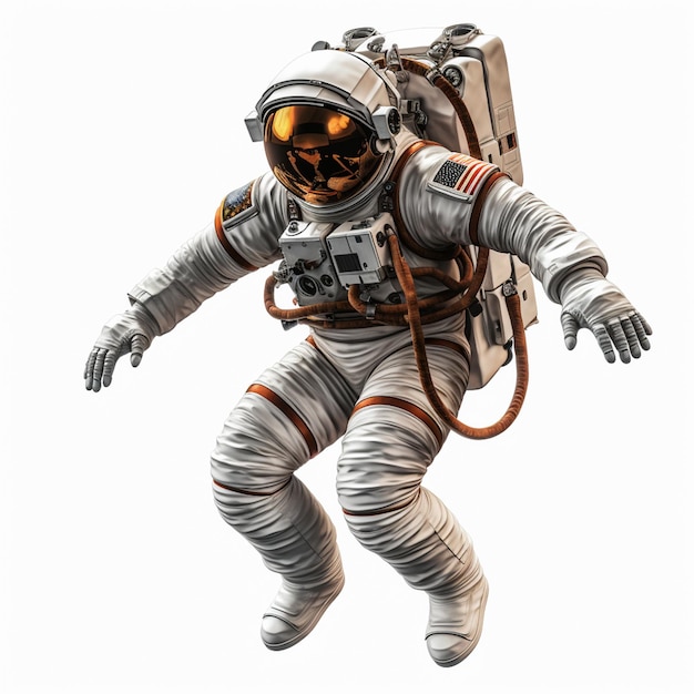 космонавт в специальном платье с клеветой
