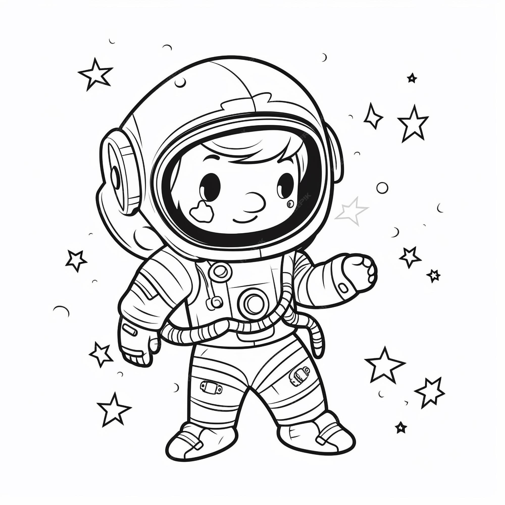 Space Suit Coloring Page