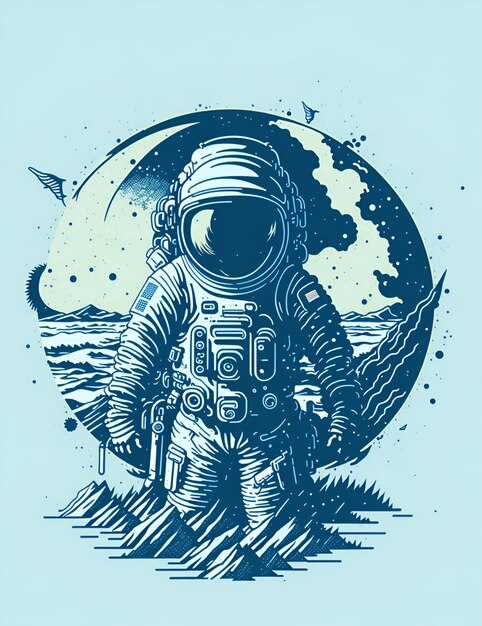 Foto astronauta desenho