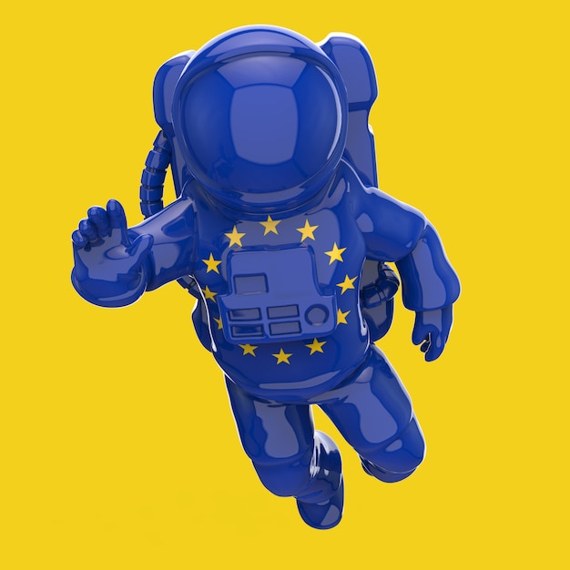 Astronautenconcept - 3d illustratie