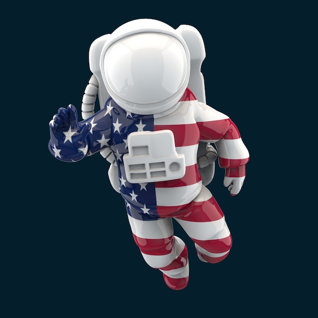 Astronautenconcept - 3D Illustratie