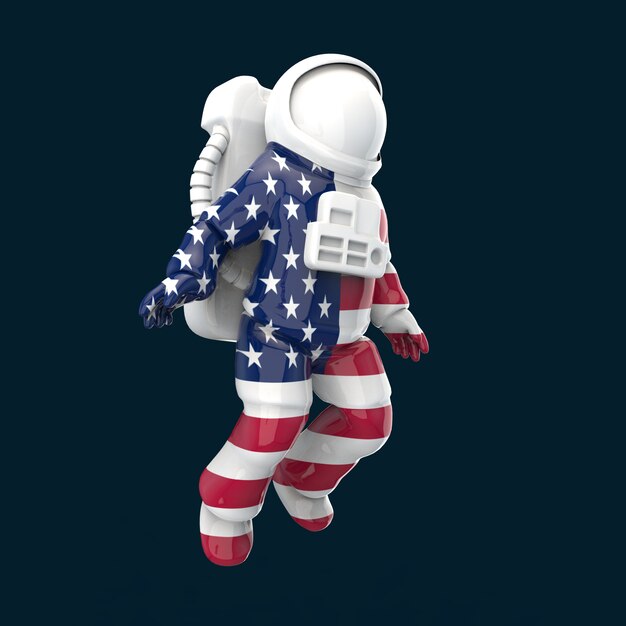 Astronautenconcept - 3D Illustratie