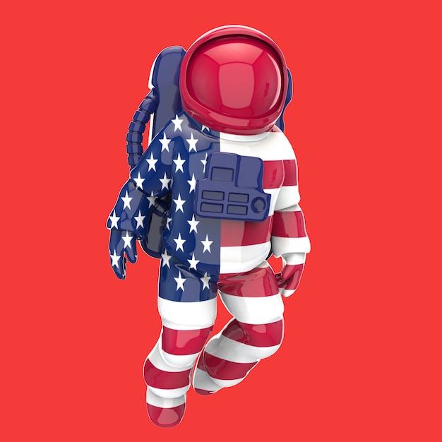 Astronautenconcept - 3D Illustratie