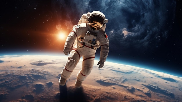 astronautic adventure HD 8K wallpaper Stock Photographic Image
