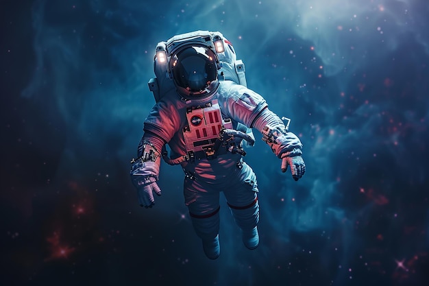 AstronautInRed_WeightlessSerenityArt