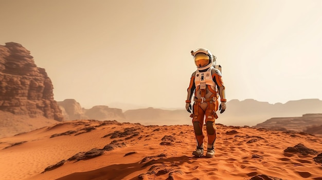 Astronauts exploring mars