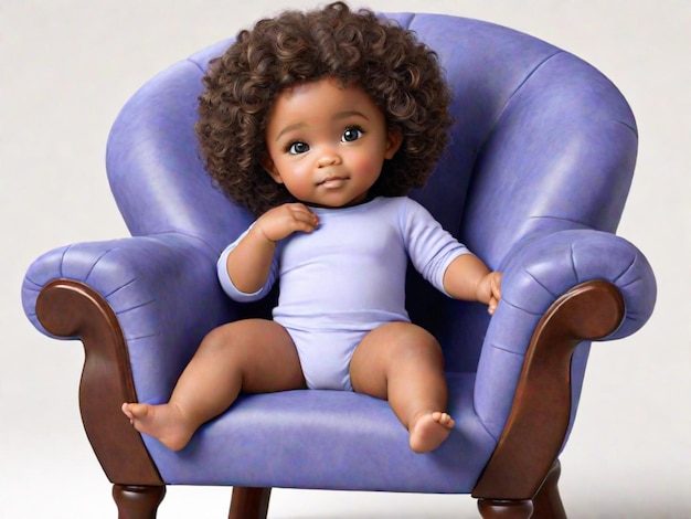 Astronomer toddle african american laid back chair periwinkle pose