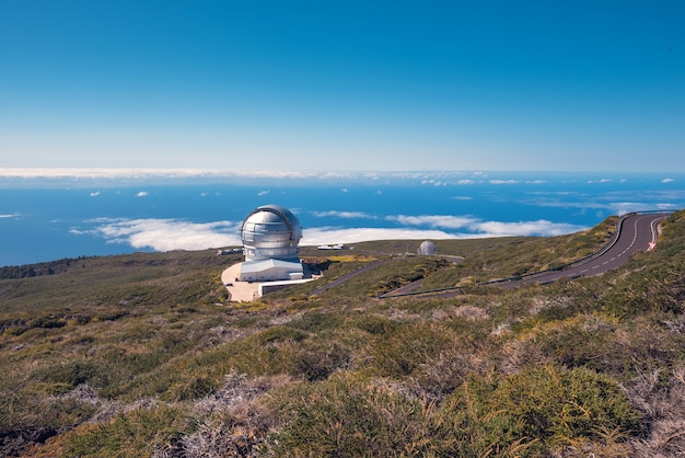 Astronomical observatory in Roque de los muchachos, La Palma, Canary islands, Spain