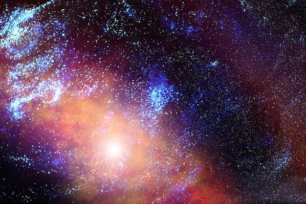 星雲と星のある遠方の銀河の宇宙の天文写真