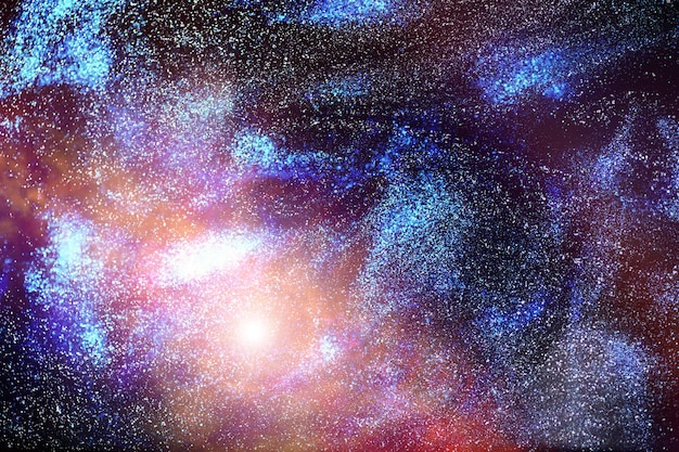 星雲と星のある遠方の銀河の宇宙の天文写真