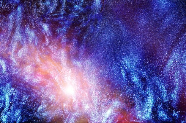 Photo astronomical photograph of the universe in a distant galaxy with nebulae and stars