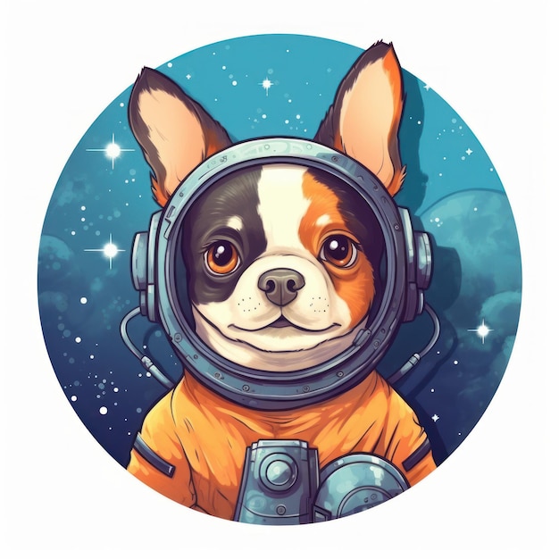 Cute Dog Vector Design with Jetpack Graphic by Barra Zain