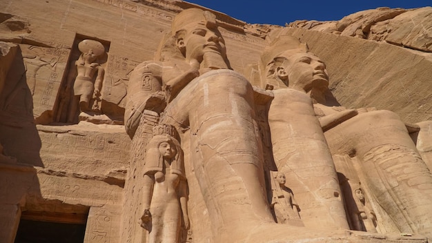 Aswan Egypt  Great Abu Simbel temple of Pharaoh Ramses II in southern Egypt in Nubia