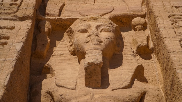 Aswan Egypt  temple of Nefertari next to the temple of Abu Simbel temple of Pharaoh Ramses II