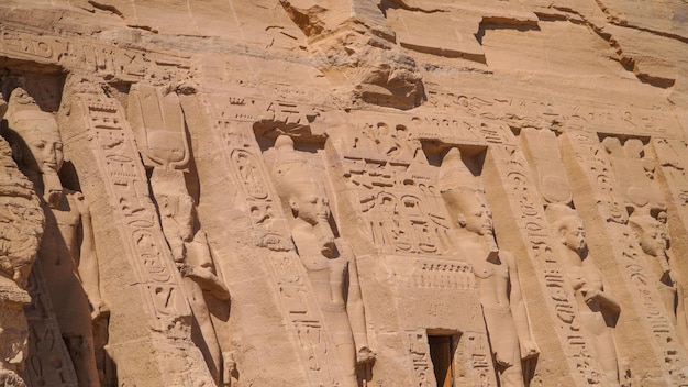 Aswan Egypt  temple of Nefertari next to the temple of Abu Simbel temple of Pharaoh Ramses II