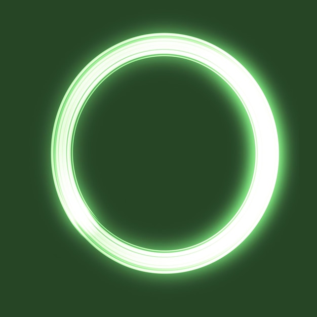 Photo asymmetrical green ring
