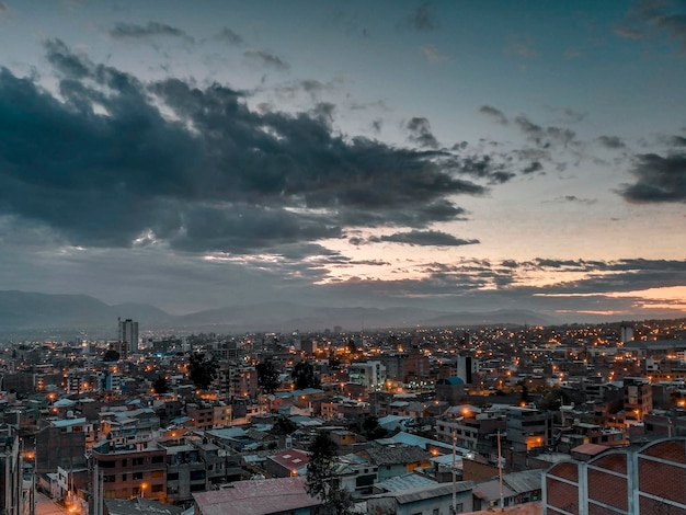 Atardecer en la ciudad de Huancayo