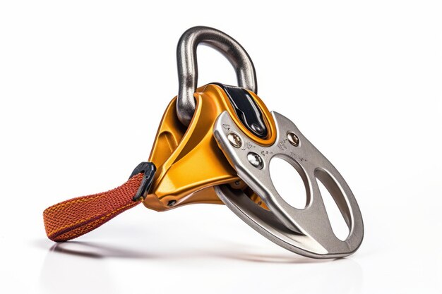 ATC Sport Belay Device Essential Climbing Equipment for Safe Belaying and Rappelling Isolated on