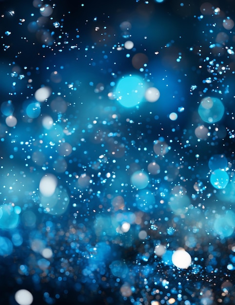 Ater goudblauwe bokeh lichten behang