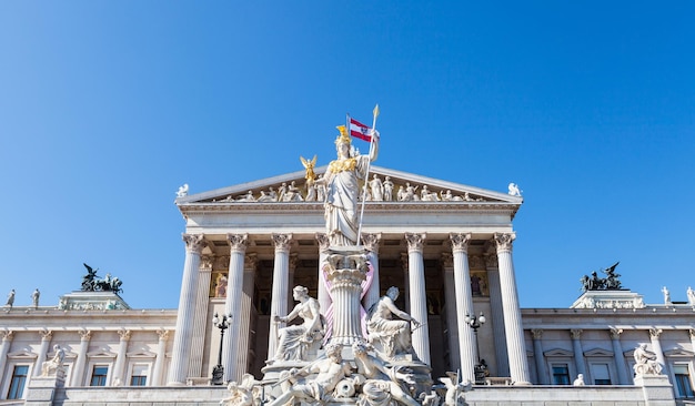 Athena fountain and Parliament Building Vienna